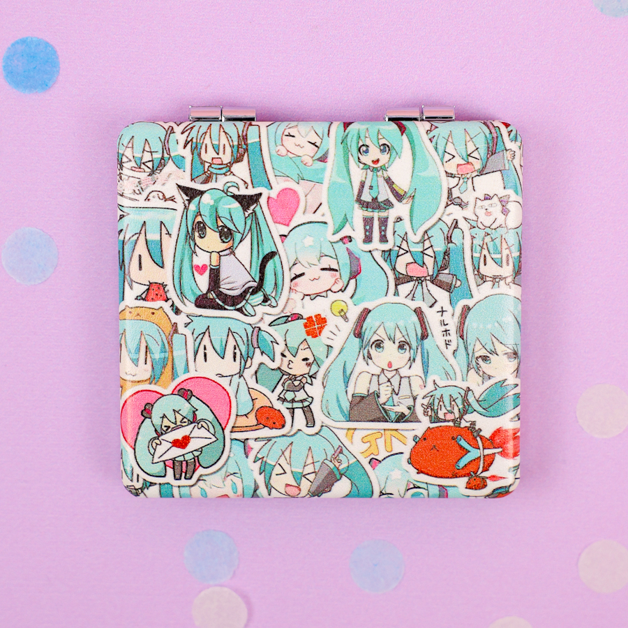 Зеркальце карманное "Miku" №2, 7х7 см