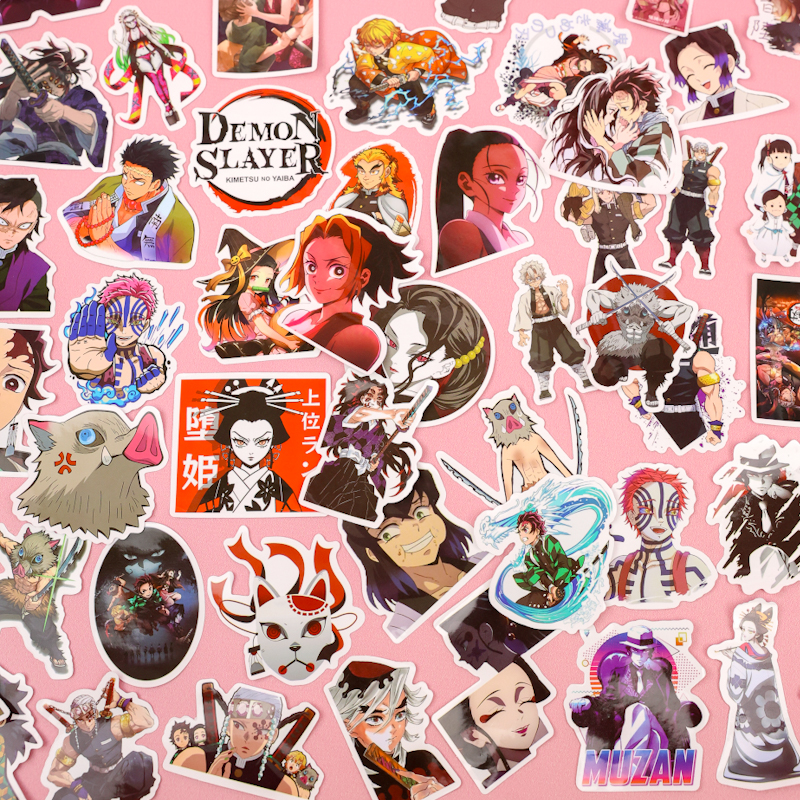 Наклейки для стикер бомбинга "Demon Slayer" (50 шт.)