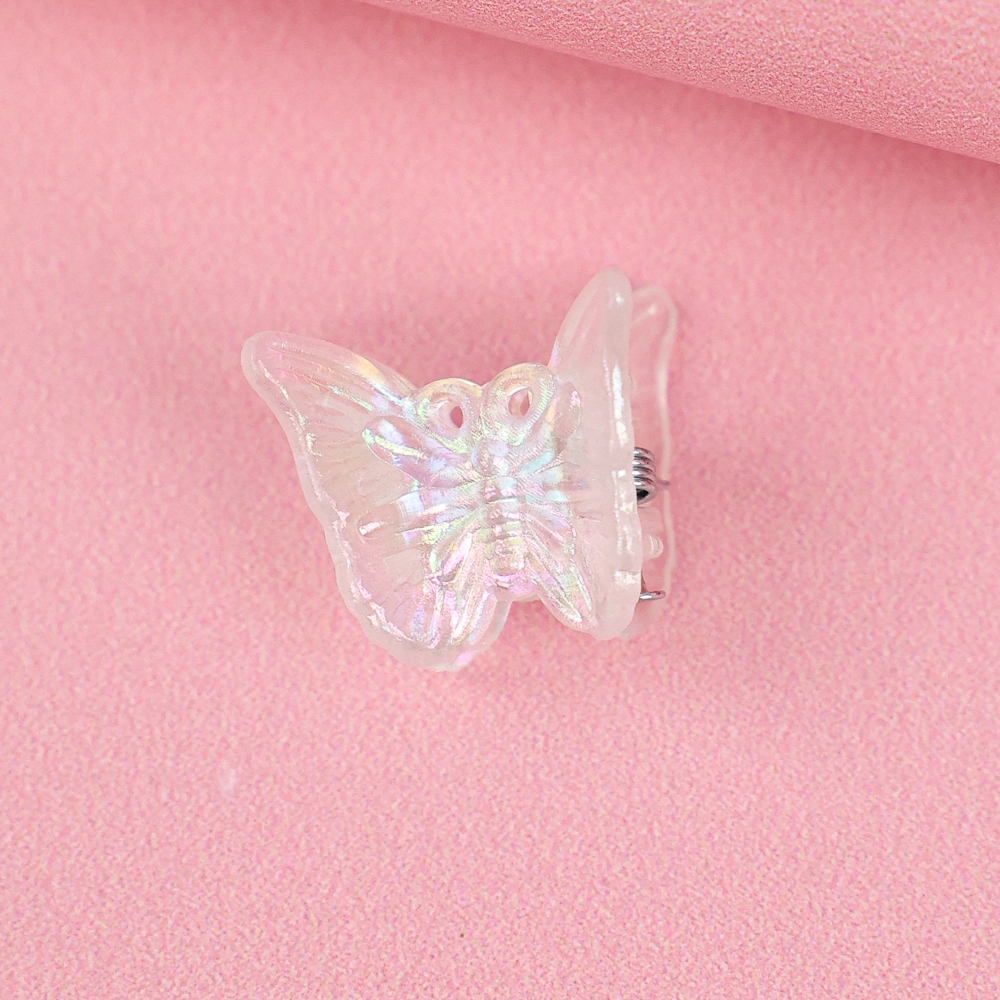Заколка-крабик для волос "Butterfly", прозрачный