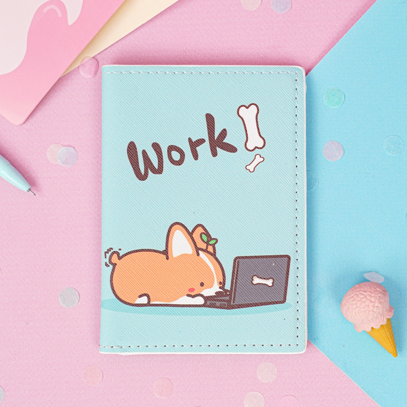 Обложка на паспорт "Working Corgi"