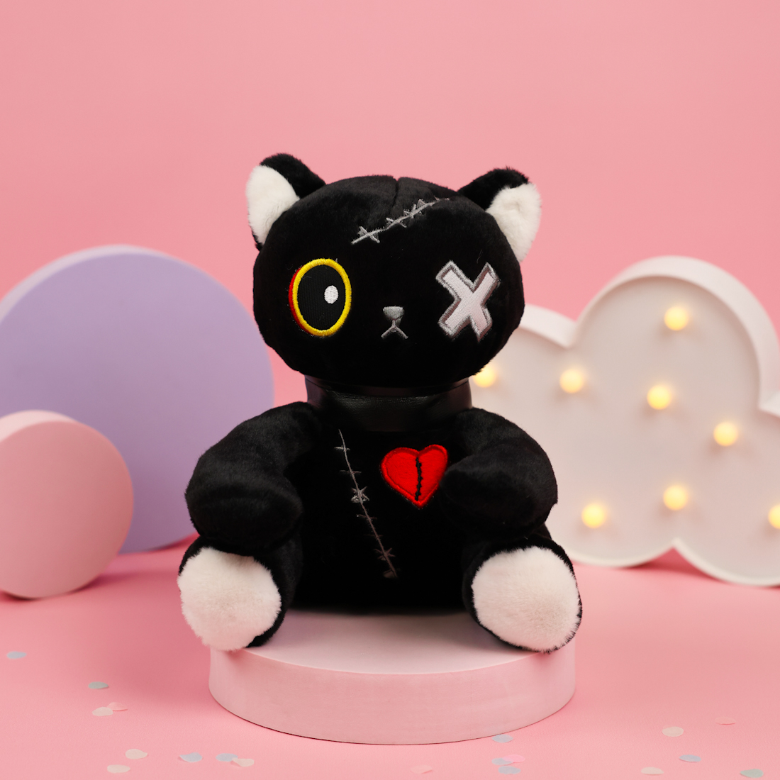 Мягкая игрушка "Cat Dark", черный 25 см