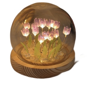 Ночник "Цветы" сборный, фиолетовый 10см оптом