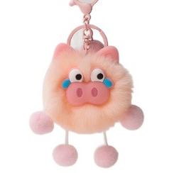 Мягкий брелок "Плюшевые животные" Свинка, розовый