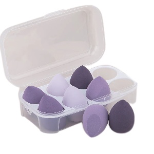 Набор спонжей для макияжа "Colors" фиолетовый, 8шт
