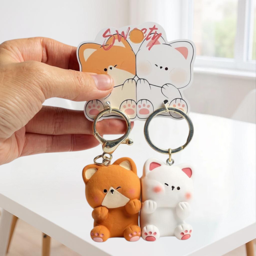 Брелок парный "Милые котики" 2шт