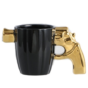 Кружка "Револьвер" золотой, 400мл оптом со склада!