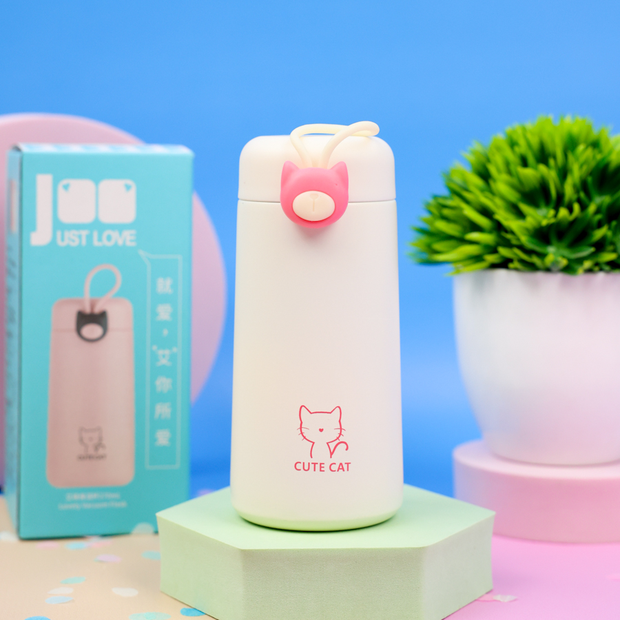 Термос "Cute Cat" белый, 270мл