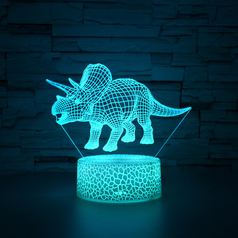 Ночник "Динозавр" №13, 3D (для розетки тип А)