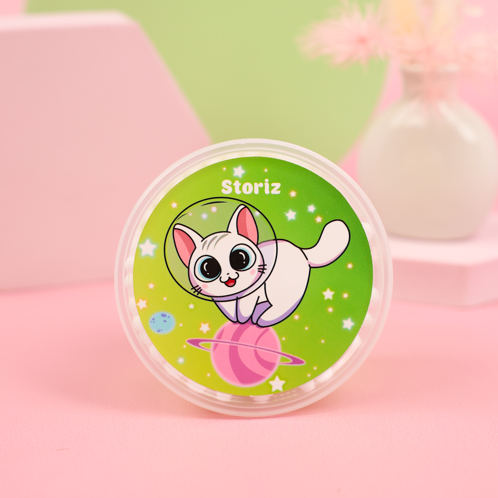 Слайм "Magic" с неоновыми зелёными блёстками + шарики, 150 гр. STORIZ