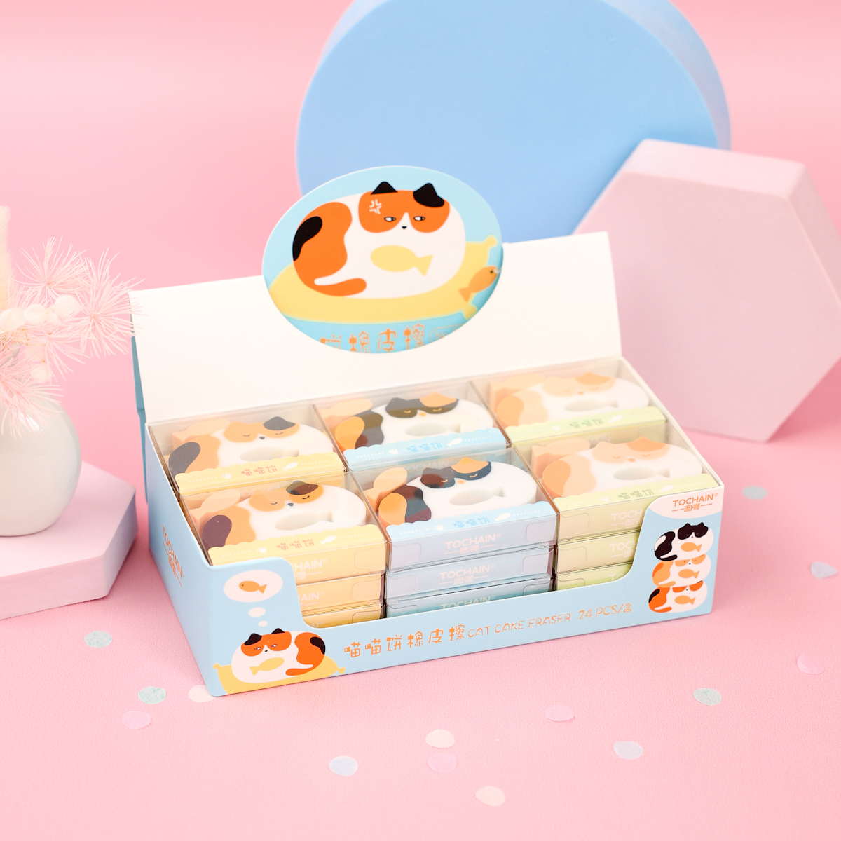 Стирательная резинка "Cat Cake Eraser" №2255, в ассортименте 1 шт.