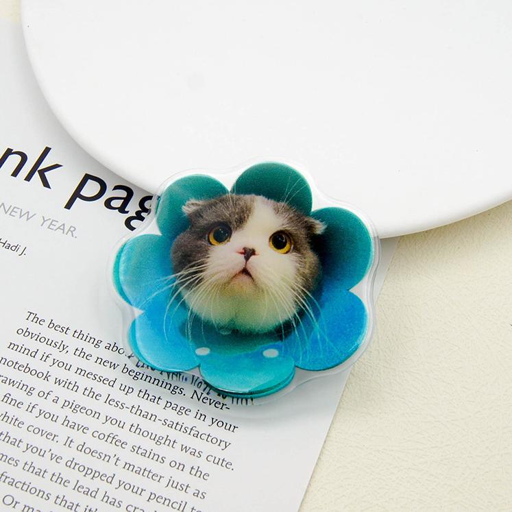 PopSocket "Котик" в голубом цветочке