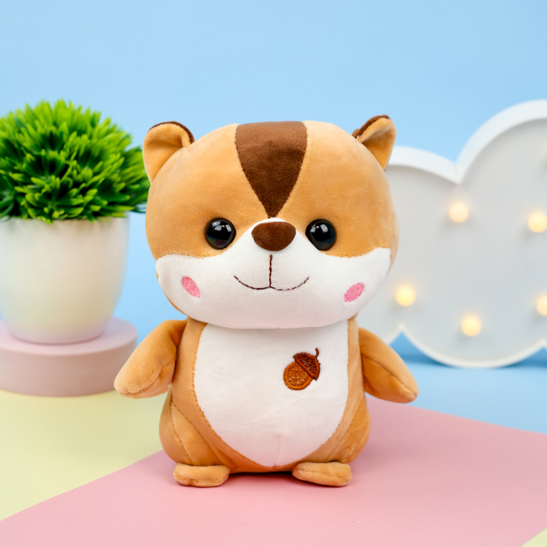 Мягкая игрушка "Белка" коричневый 25см