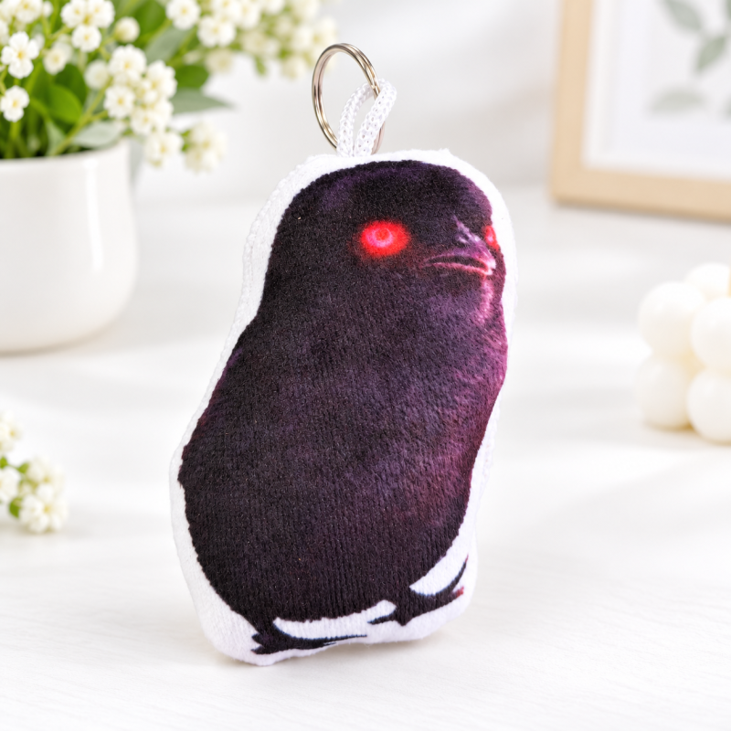 Мягкий брелок "Meme bird" со звуком, funny compliment