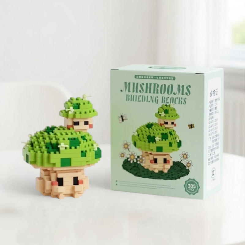 Конструктор "Mushrooms" Зеленый гриб №7251 (305 деталей) [М_09]