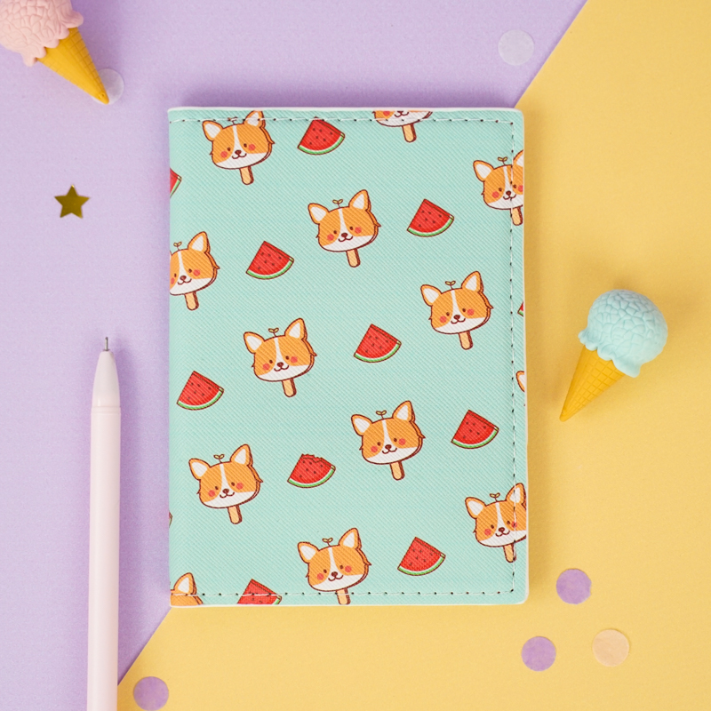Обложка на паспорт "Corgi's Summer"