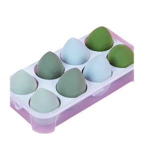 Набор спонжей для макияжа "Colors" зеленый, 8шт