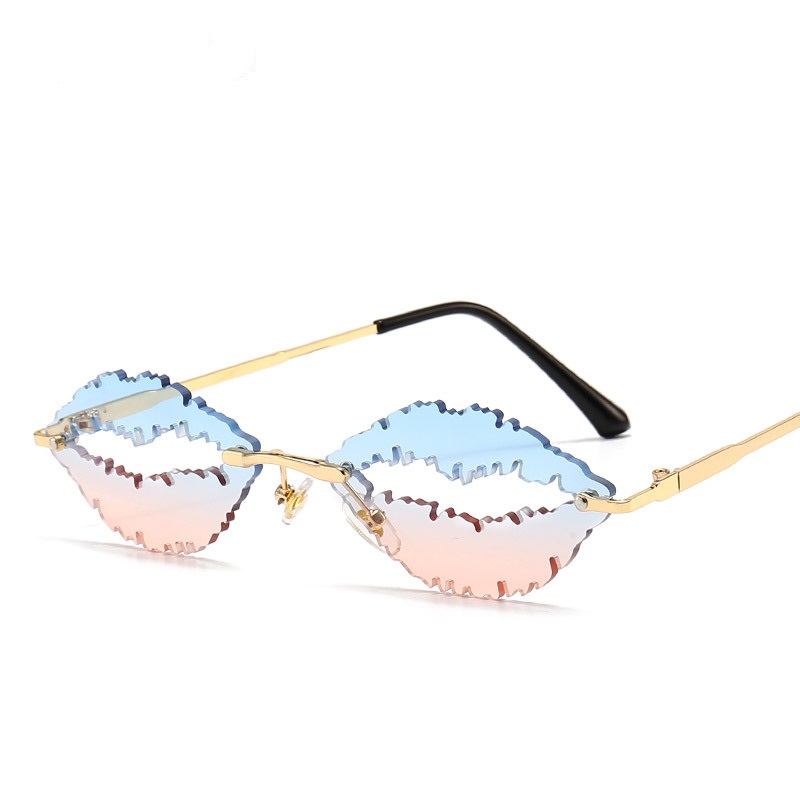 Солнцезащитные очки "Lips" gradient blue-pink