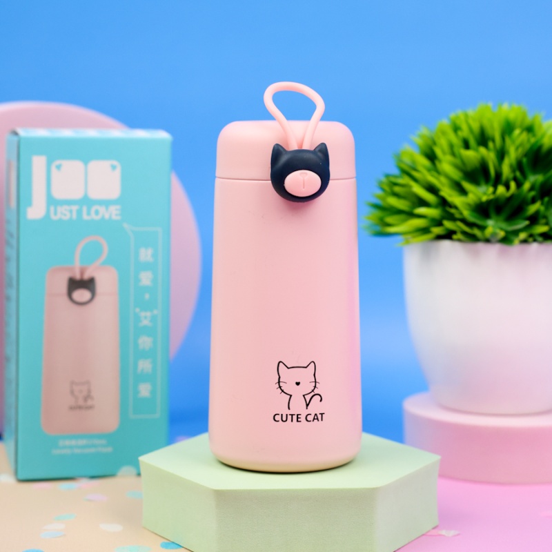 Термос "Cute Cat" розовый, 270мл