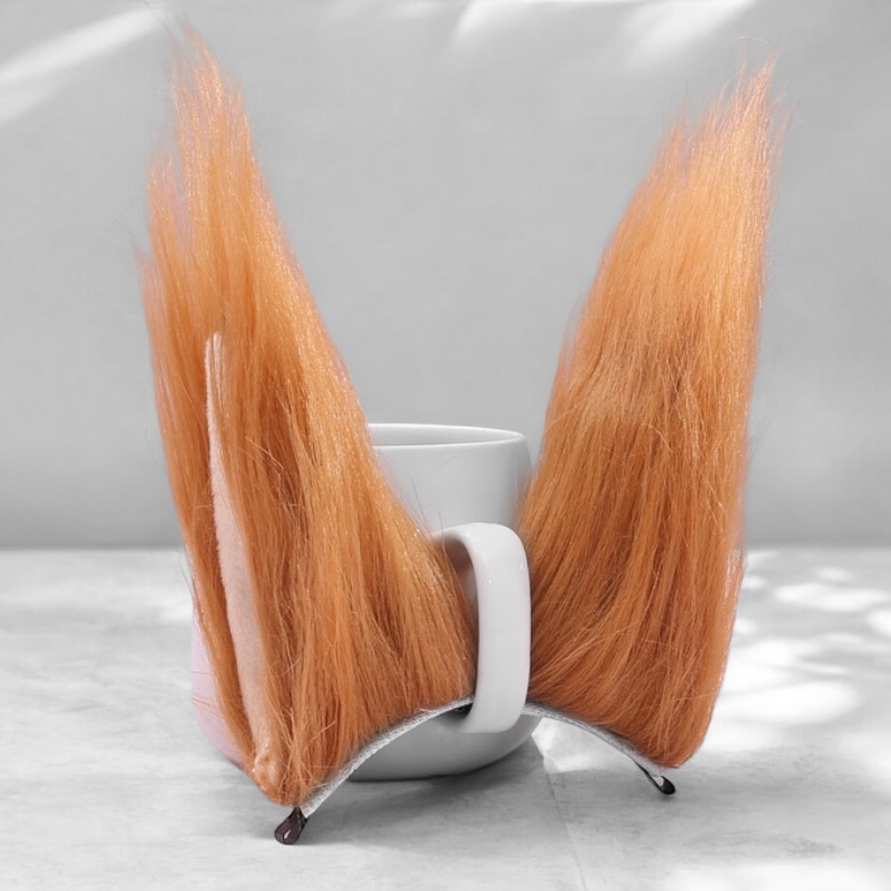 Набор заколок для волос "Лисьи ушки" коричневый, 2 шт.