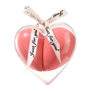 Набор спонжей для макияжа "Heart" розовый, 2шт