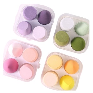 Набор спонжей для макияжа "Colors" зеленый, 4шт