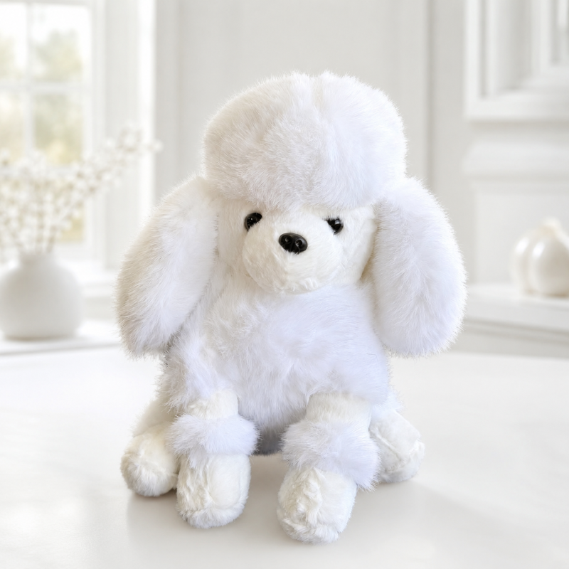 Мягкая игрушка "Poodle fluffy" 25см, белый, 1шт