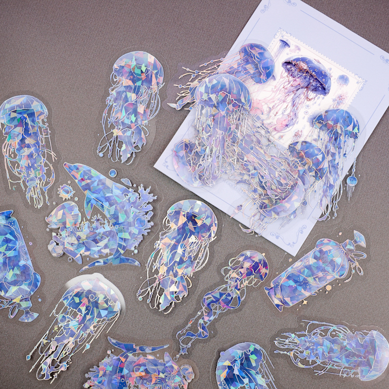 Набор наклеек "Медуза" синий (20шт.)