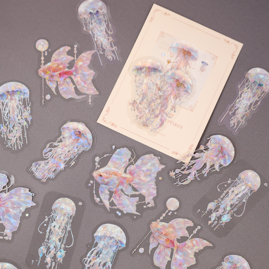 Набор наклеек "Медуза" белый (20шт.)