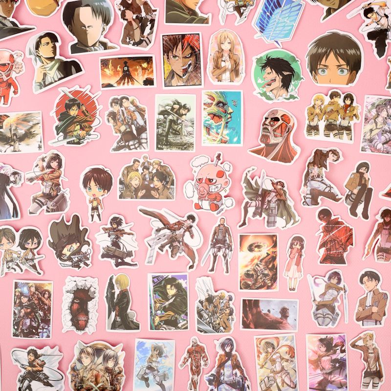 Наклейки для стикер бомбинга "Атака Титанов" (100 шт.)
