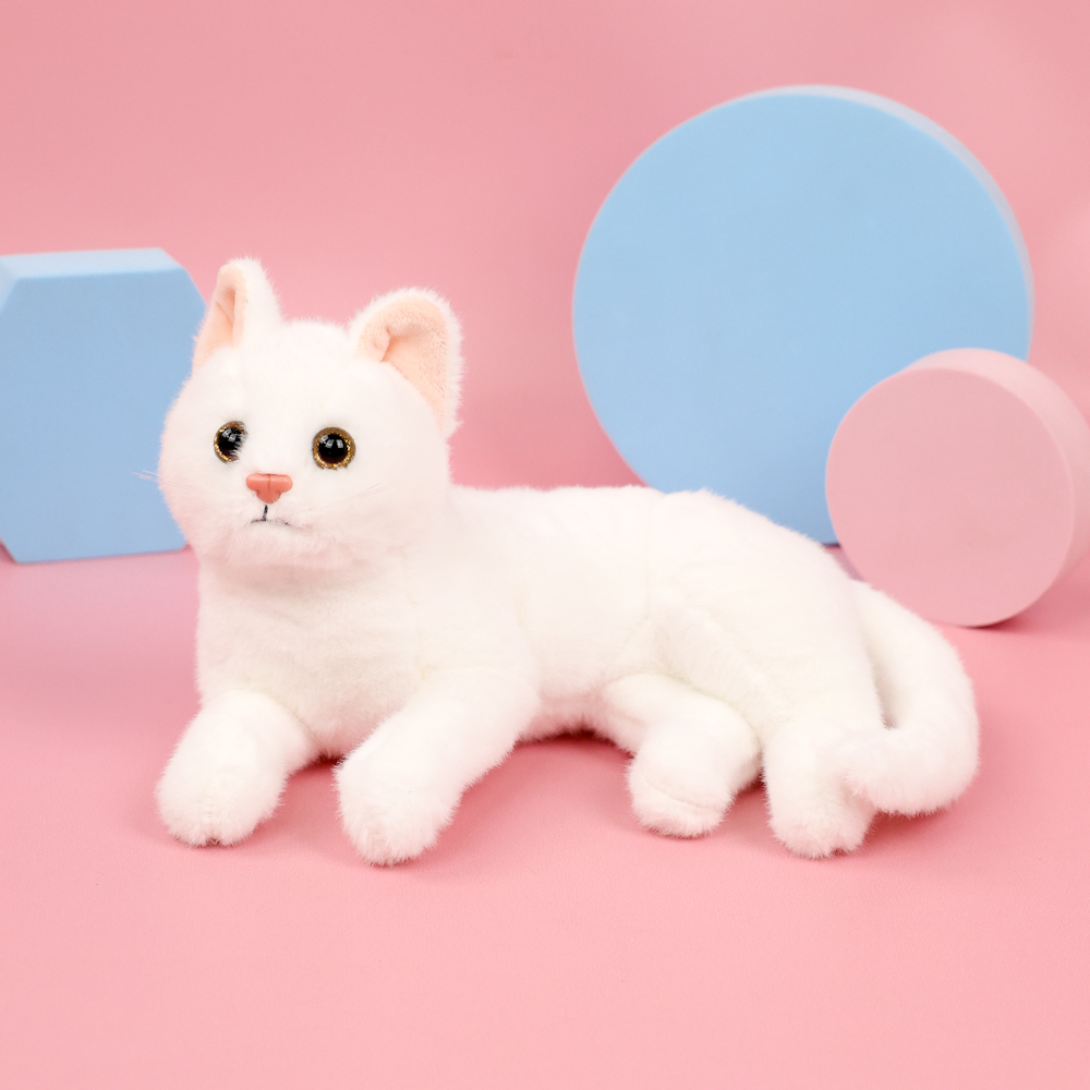 Мягкая игрушка "Кошка" белый, 30см
