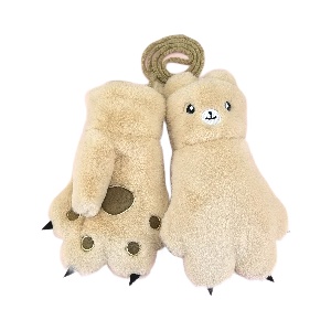 Перчатки "Мишка с Лапкой" бежевый (р.2 мал)