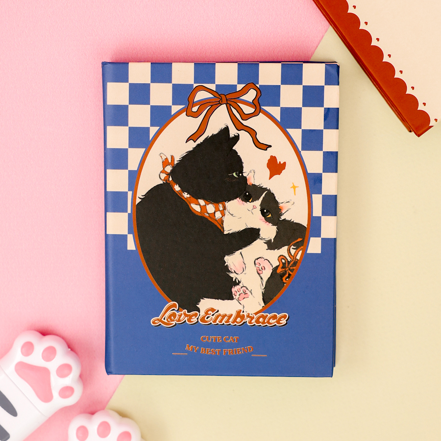 Блокнот "Cat" love Embrace, синий, A7