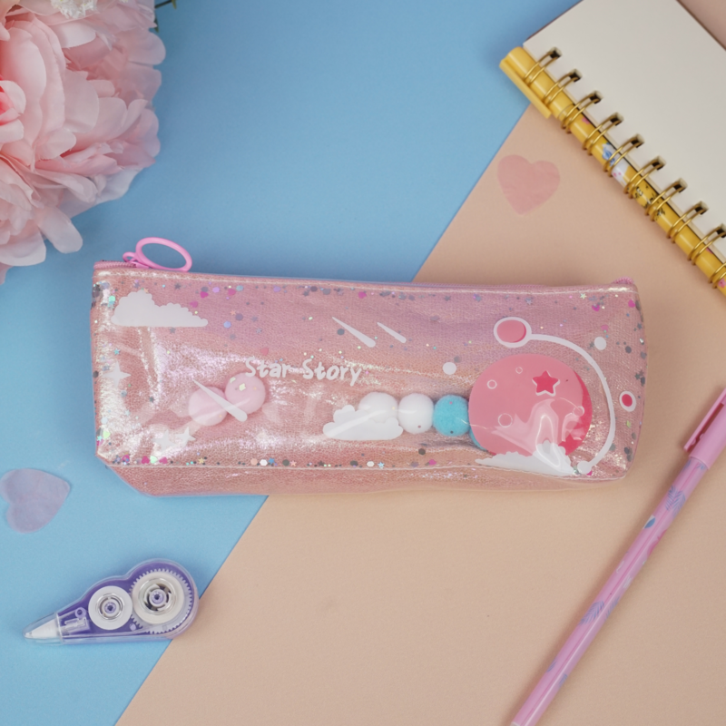 Пенал "Star travel" розовый
