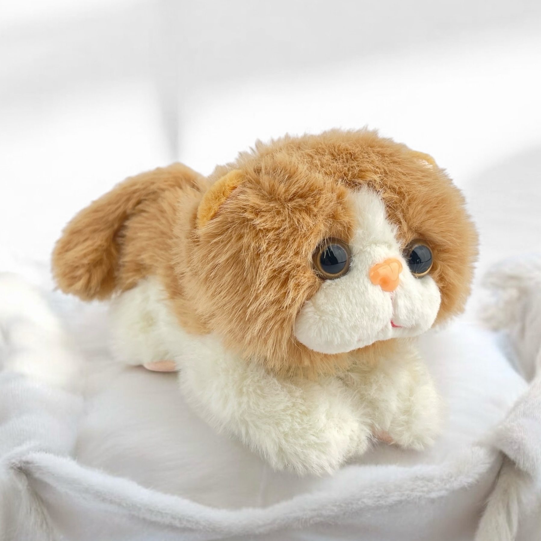 Мягкая игрушка "Lazy Cat" коричнево-белый, 25см