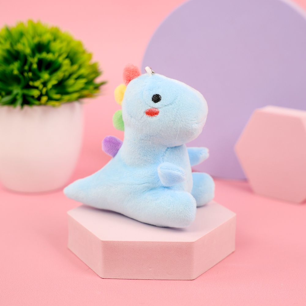 Мягкий брелок "Динозавр" голубой, 12 см