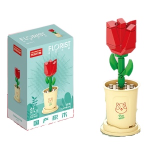 Конструктор "Florist" роза в горшочке №8814-11 (32 детали)