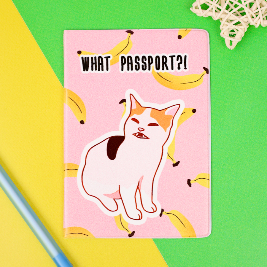 Обложка на паспорт "What passport?" Cat, STORIZ