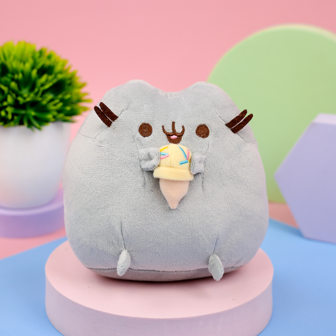 Мягкая игрушка "Пушин с мороженым", 15 см