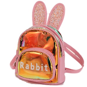 Рюкзак голографический "Rabbit", розовый оптом со склада в Москве