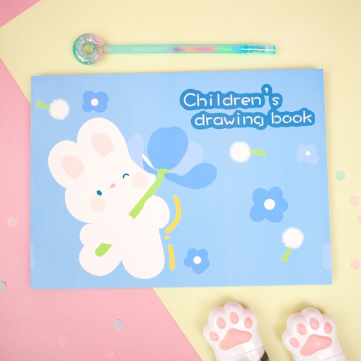 Скетчбук с наклейками "Cute bunny" A4 (15 листов) в ассортименте 1 шт.