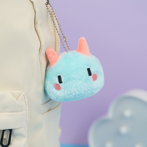 Мягкий брелок "Милый монстр" голубой