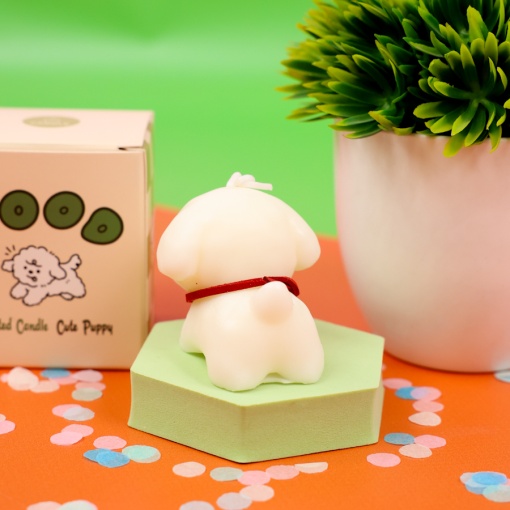 Свеча-арома "Good" Cute Puppy, белый  оптом