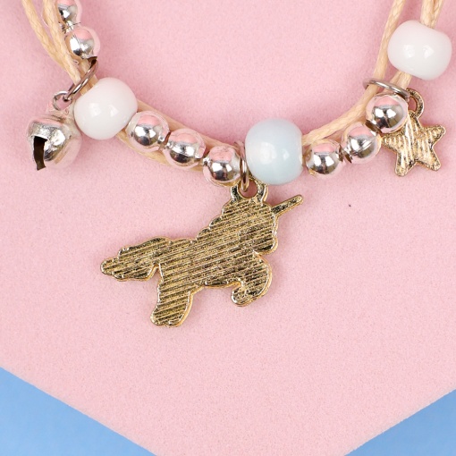 Браслет "Единорог" голубой №444U 