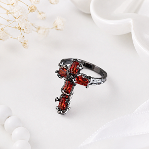 Кольцо "Citrine Cross" 1шт