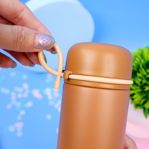 Термос "Peach cha bear" №8399 коричневый, 280 мл. оптом