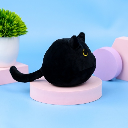 Мягкая игрушка "Котик" черный 20см