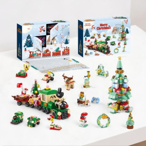 Конструктор "НГ Advent Calendar" Поезд №8972-4 (544 детали)