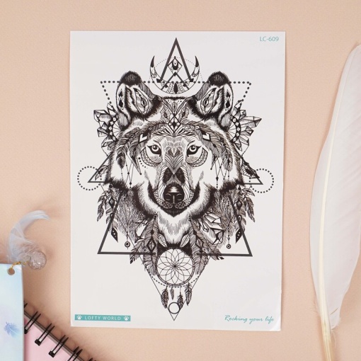 Временная татуировка "Animals" LC-609, 21х15 см