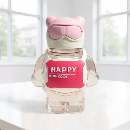 Бутылочка "Cool bear" розовый, 800мл оптом