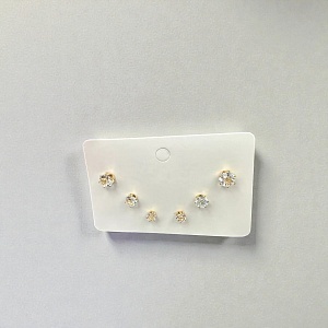 Набор сережек "Кристалл" 3 пары